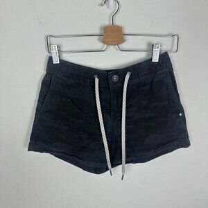 Vuori Ripstop Shorts XS Black Camo Activity Performance Gym Hiking Athletic